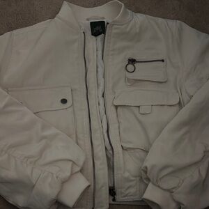 Wild Fable Cream Bomber Jacket